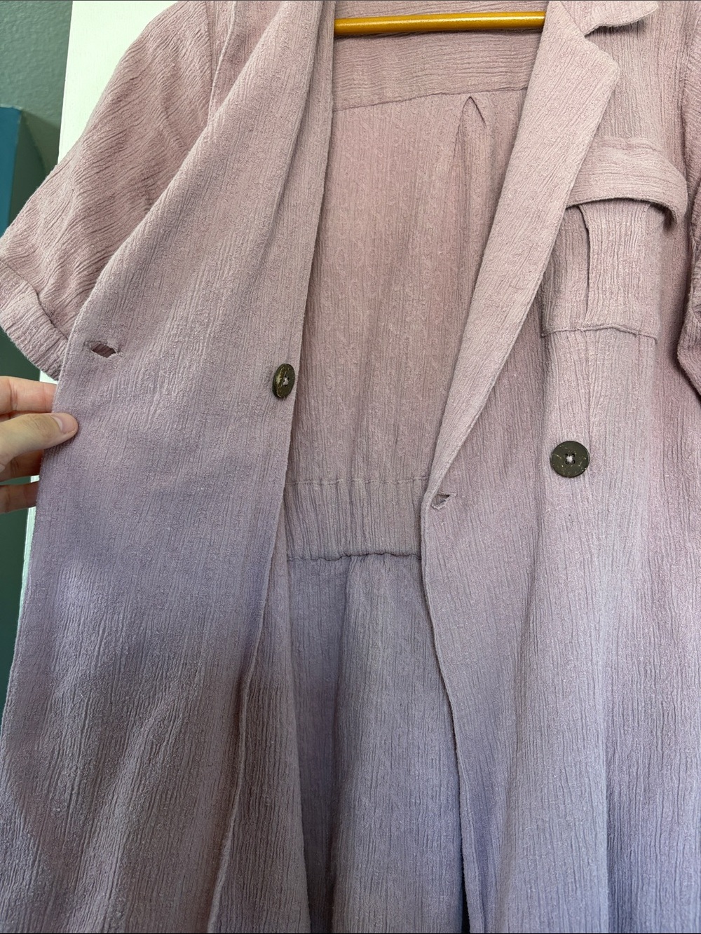 Free People Dusty Rose Shirt Mini Dress - Picture 3 of 7